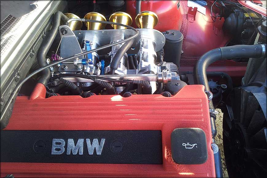 Bmw 4 Cylinder Fitted With Racehead Itb Kit 2